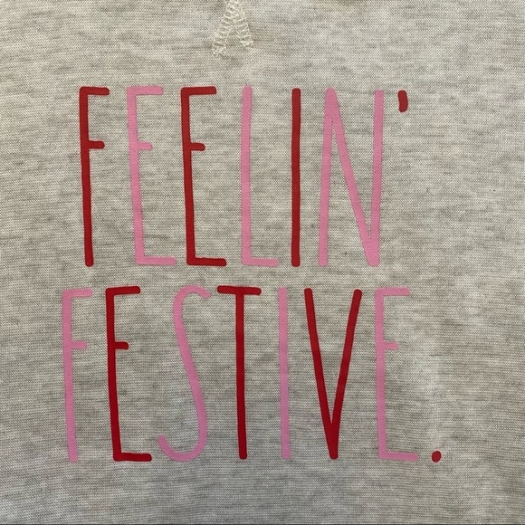 Rae Dunn Feelin Festive Holiday Sweatshirt NWT Large - Picture 3 of 4